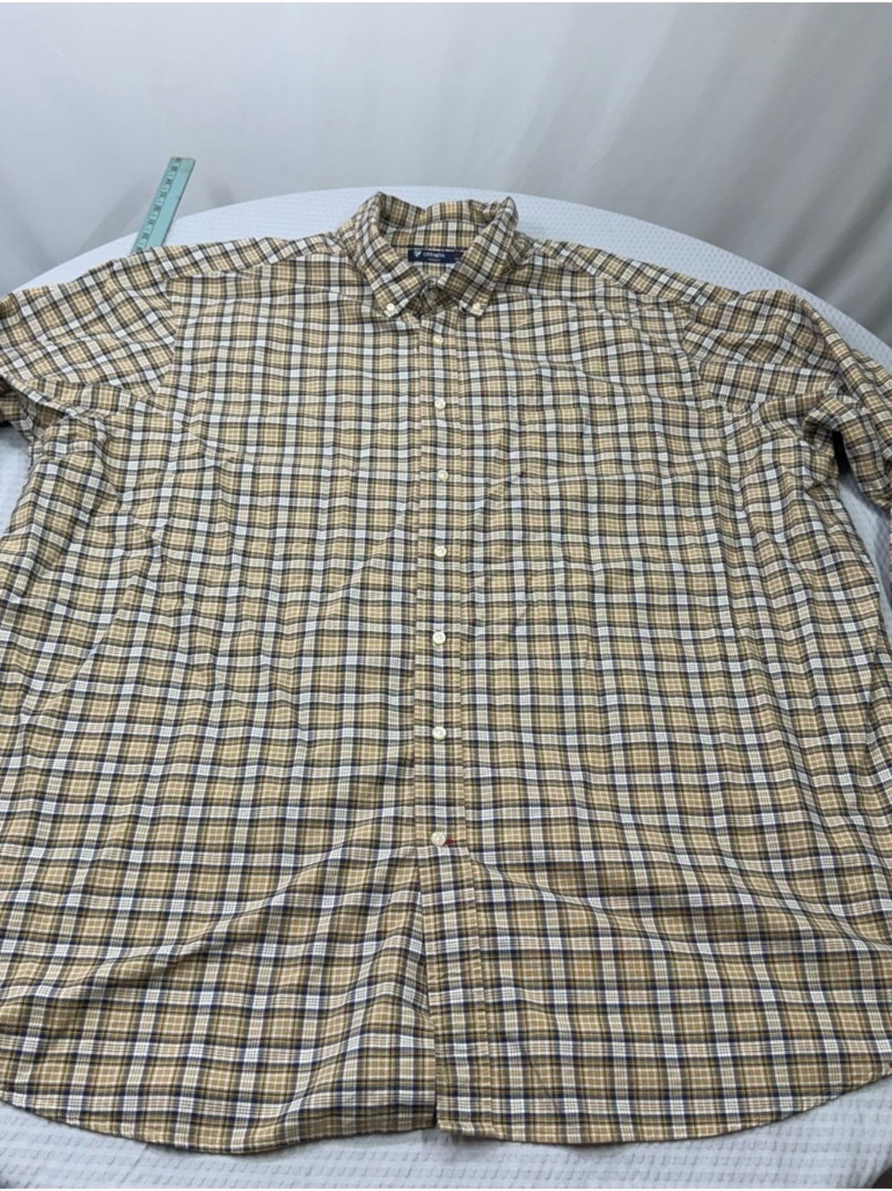 Daniel Cremieux Beige & Brown Plaid Button-Down Shirt